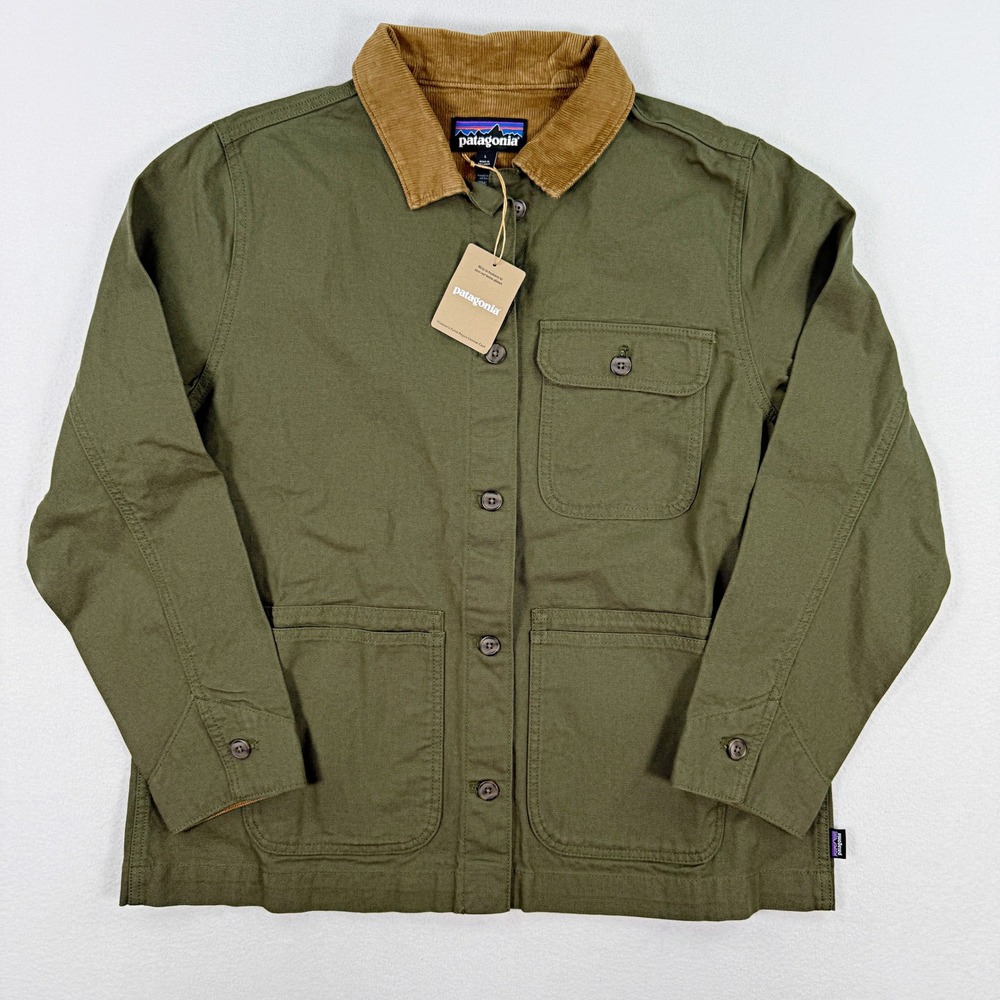 Patagonia Point Reyes Canvas Coat Size L Womens Basin Green 20255, NEW